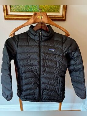 Patagonia Kids Black Quilted Down Jacket